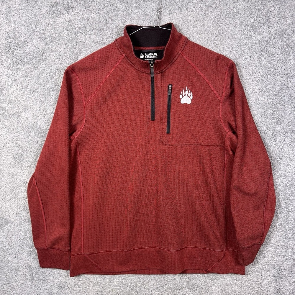 Alaskan Hardgear Jacket Men L Swing Dog Layer DuluthTrading Sweater 1/4 Zip Tech